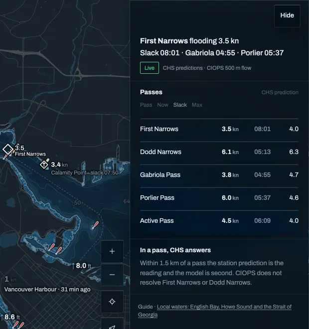 Telltale Conditions showing current at five passes.